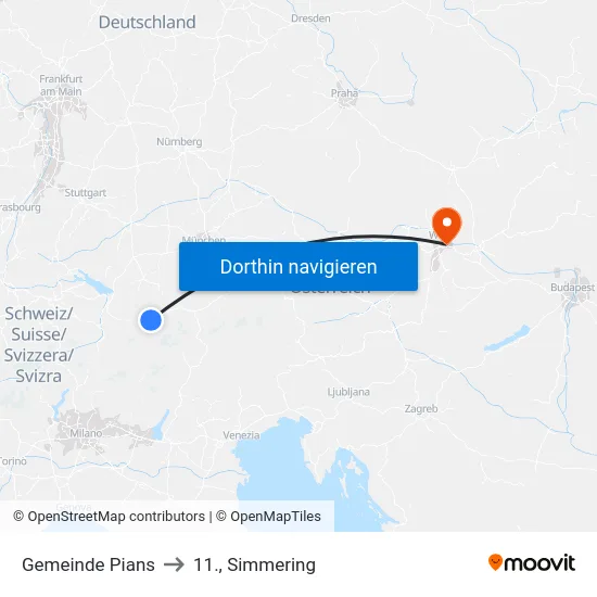 Gemeinde Pians to 11., Simmering map