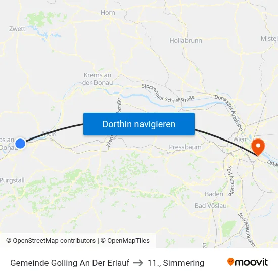 Gemeinde Golling An Der Erlauf to 11., Simmering map