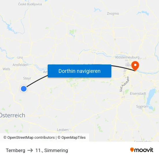 Ternberg to 11., Simmering map