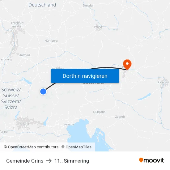 Gemeinde Grins to 11., Simmering map