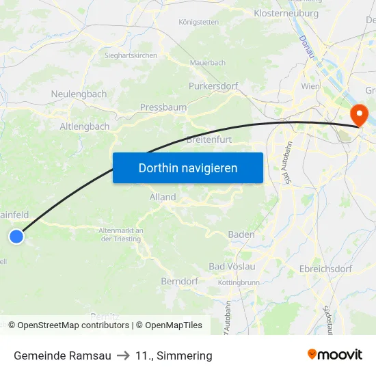Gemeinde Ramsau to 11., Simmering map