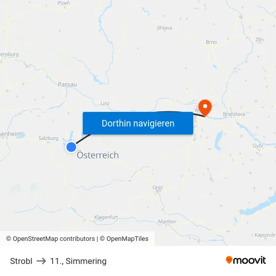 Strobl to 11., Simmering map