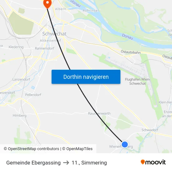 Gemeinde Ebergassing to 11., Simmering map