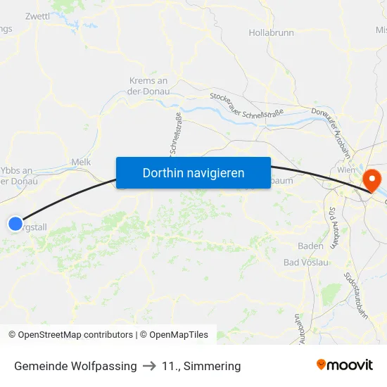Gemeinde Wolfpassing to 11., Simmering map