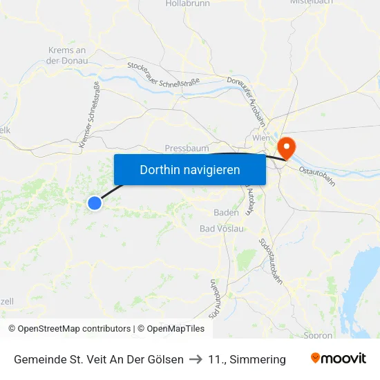 Gemeinde St. Veit An Der Gölsen to 11., Simmering map