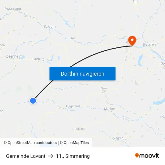 Gemeinde Lavant to 11., Simmering map