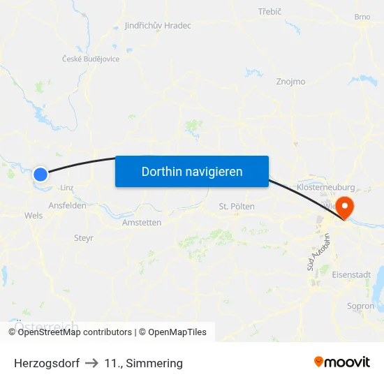 Herzogsdorf to 11., Simmering map