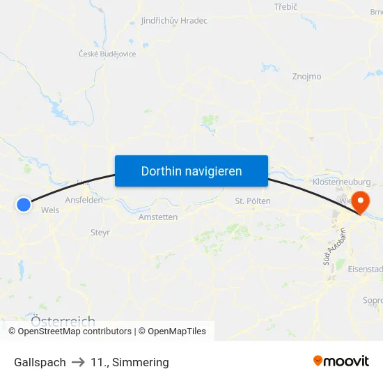 Gallspach to 11., Simmering map