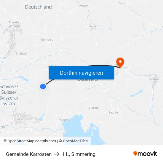 Gemeinde Karrösten to 11., Simmering map