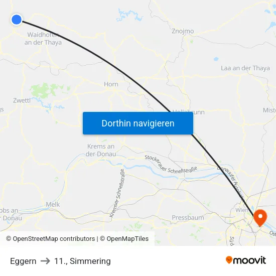 Eggern to 11., Simmering map