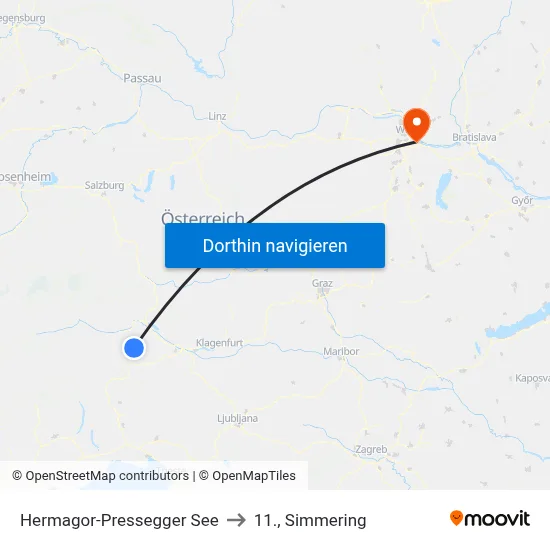 Hermagor-Pressegger See to 11., Simmering map