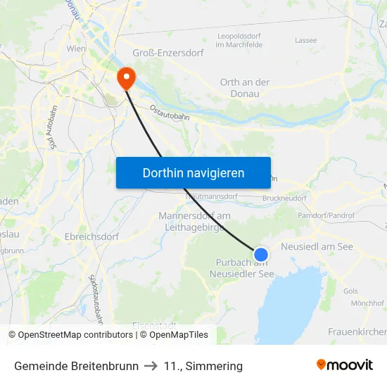 Gemeinde Breitenbrunn to 11., Simmering map