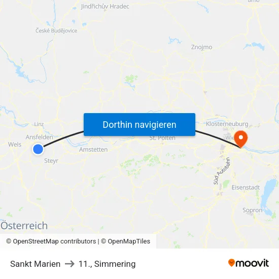 Sankt Marien to 11., Simmering map