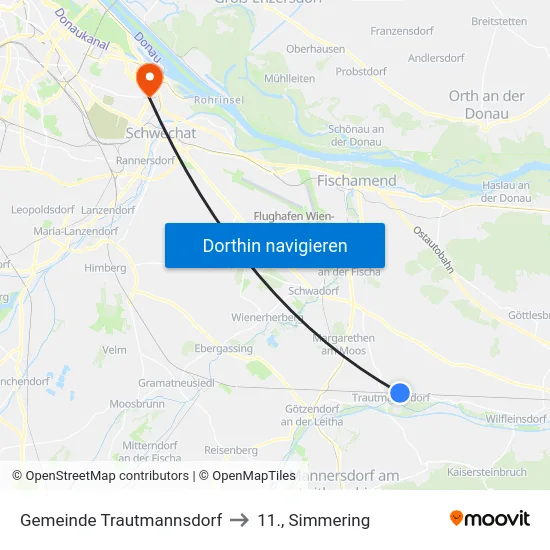 Gemeinde Trautmannsdorf to 11., Simmering map