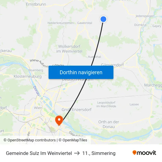 Gemeinde Sulz Im Weinviertel to 11., Simmering map