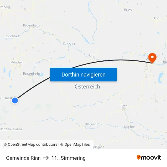 Gemeinde Rinn to 11., Simmering map