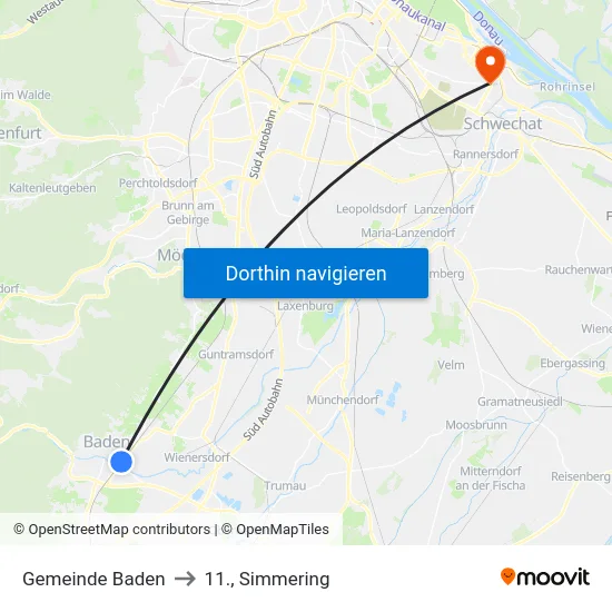 Gemeinde Baden to 11., Simmering map
