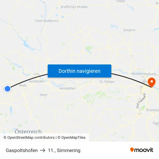 Gaspoltshofen to 11., Simmering map