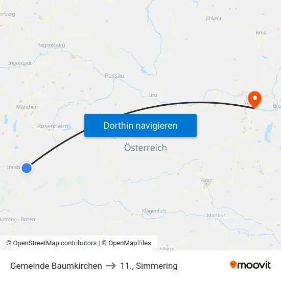 Gemeinde Baumkirchen to 11., Simmering map