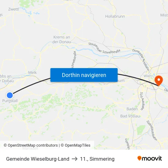 Gemeinde Wieselburg-Land to 11., Simmering map