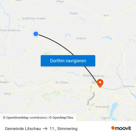 Gemeinde Litschau to 11., Simmering map