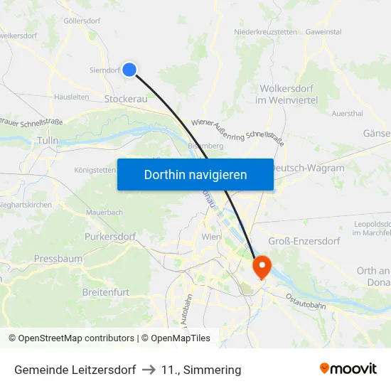 Gemeinde Leitzersdorf to 11., Simmering map