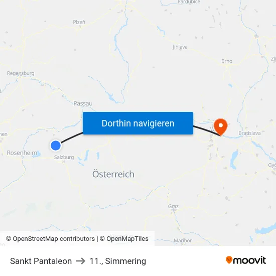 Sankt Pantaleon to 11., Simmering map