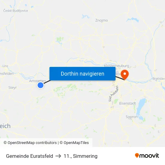 Gemeinde Euratsfeld to 11., Simmering map
