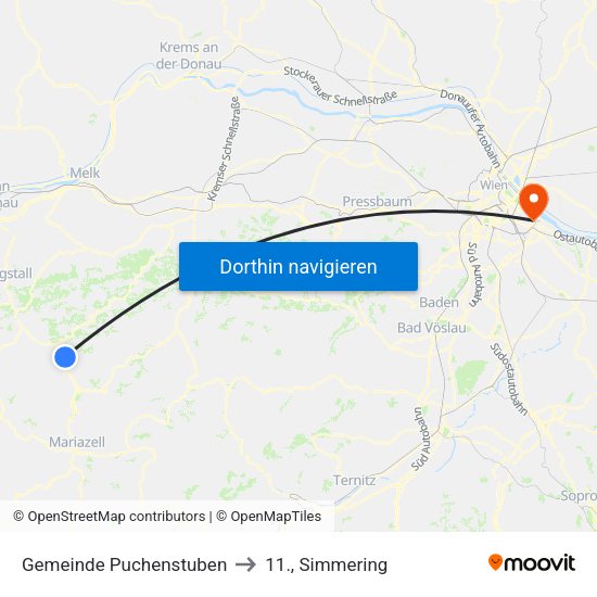 Gemeinde Puchenstuben to 11., Simmering map