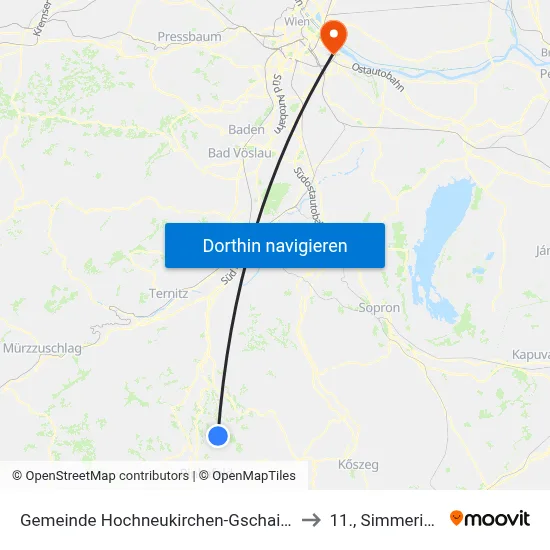 Gemeinde Hochneukirchen-Gschaidt to 11., Simmering map