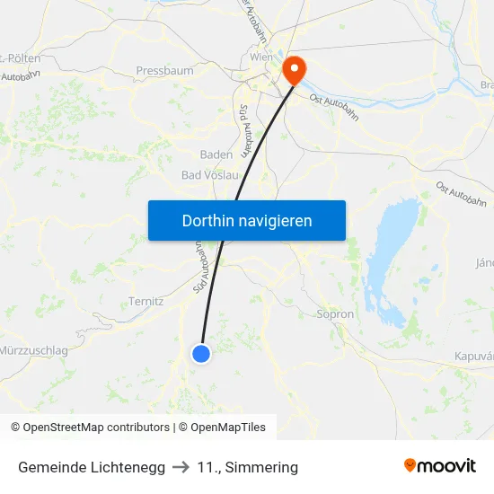 Gemeinde Lichtenegg to 11., Simmering map