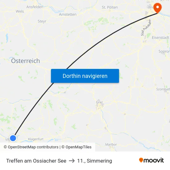 Treffen am Ossiacher See to 11., Simmering map