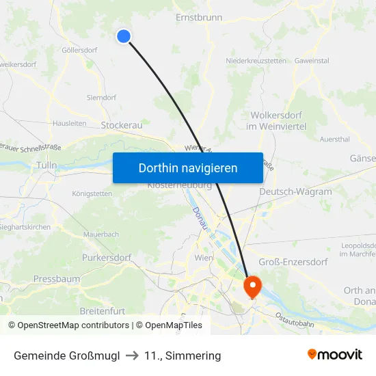 Gemeinde Großmugl to 11., Simmering map