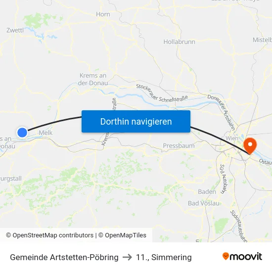 Gemeinde Artstetten-Pöbring to 11., Simmering map