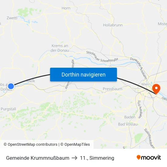 Gemeinde Krummnußbaum to 11., Simmering map