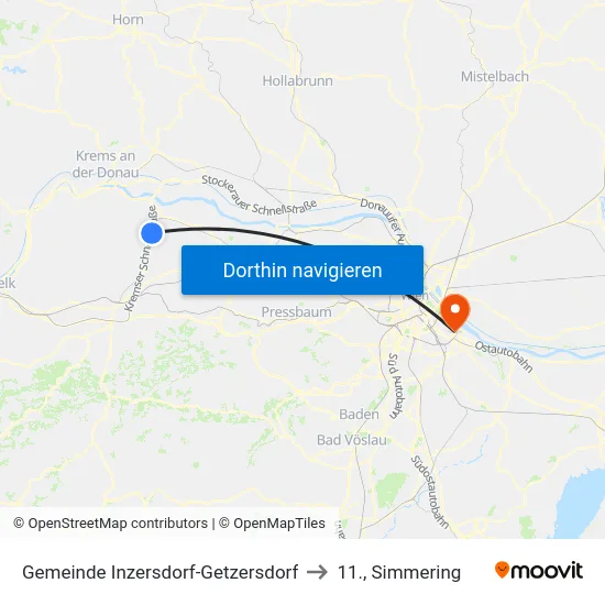 Gemeinde Inzersdorf-Getzersdorf to 11., Simmering map