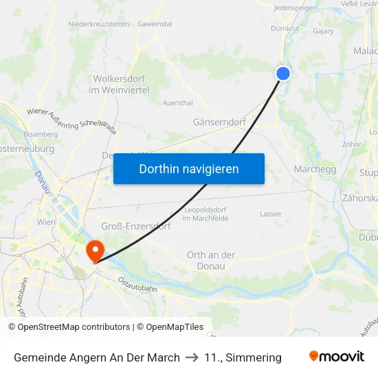 Gemeinde Angern An Der March to 11., Simmering map