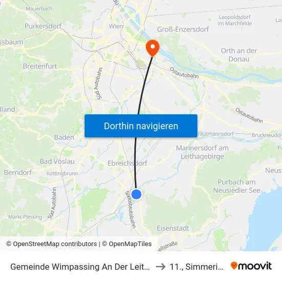 Gemeinde Wimpassing An Der Leitha to 11., Simmering map