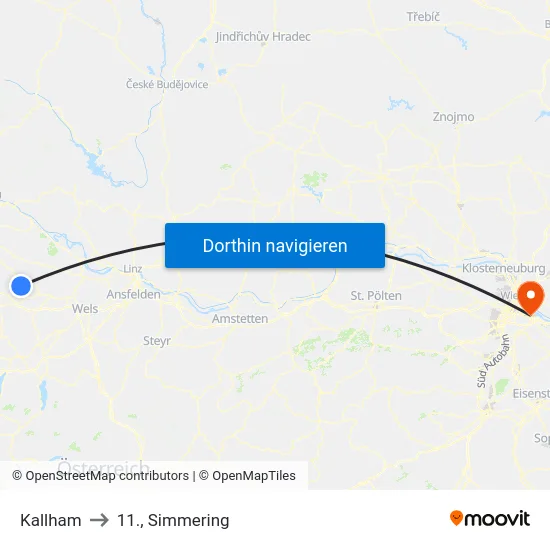 Kallham to 11., Simmering map
