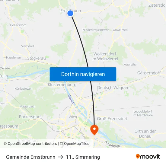 Gemeinde Ernstbrunn to 11., Simmering map