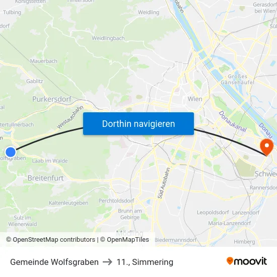 Gemeinde Wolfsgraben to 11., Simmering map