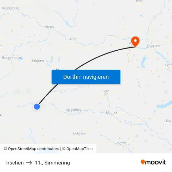 Irschen to 11., Simmering map
