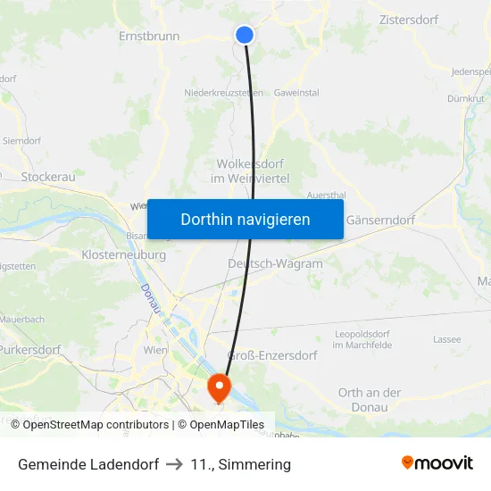 Gemeinde Ladendorf to 11., Simmering map