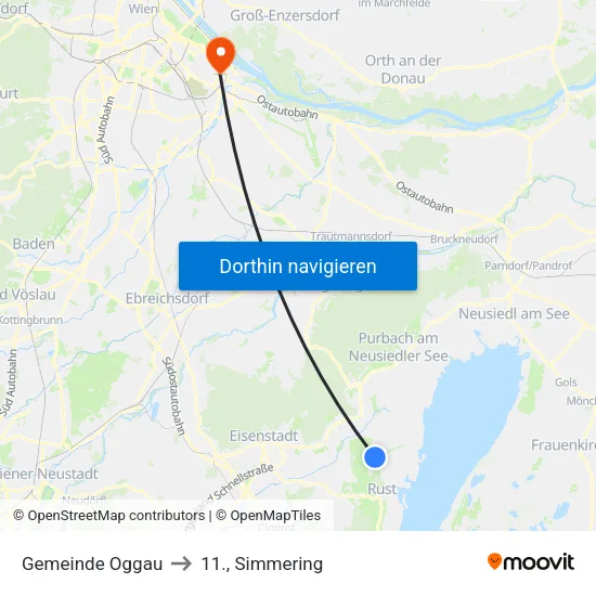 Gemeinde Oggau to 11., Simmering map