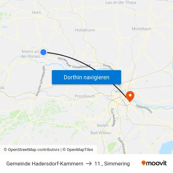 Gemeinde Hadersdorf-Kammern to 11., Simmering map