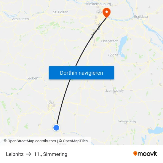 Leibnitz to 11., Simmering map