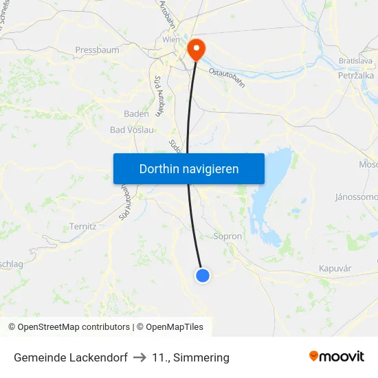 Gemeinde Lackendorf to 11., Simmering map