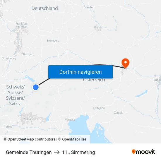Gemeinde Thüringen to 11., Simmering map