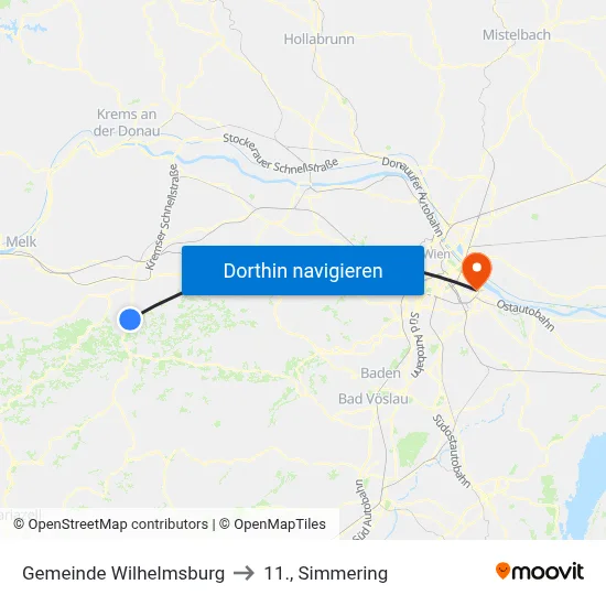 Gemeinde Wilhelmsburg to 11., Simmering map