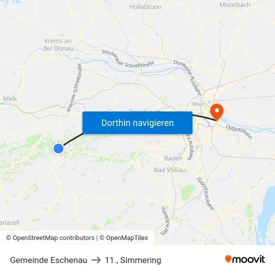 Gemeinde Eschenau to 11., Simmering map